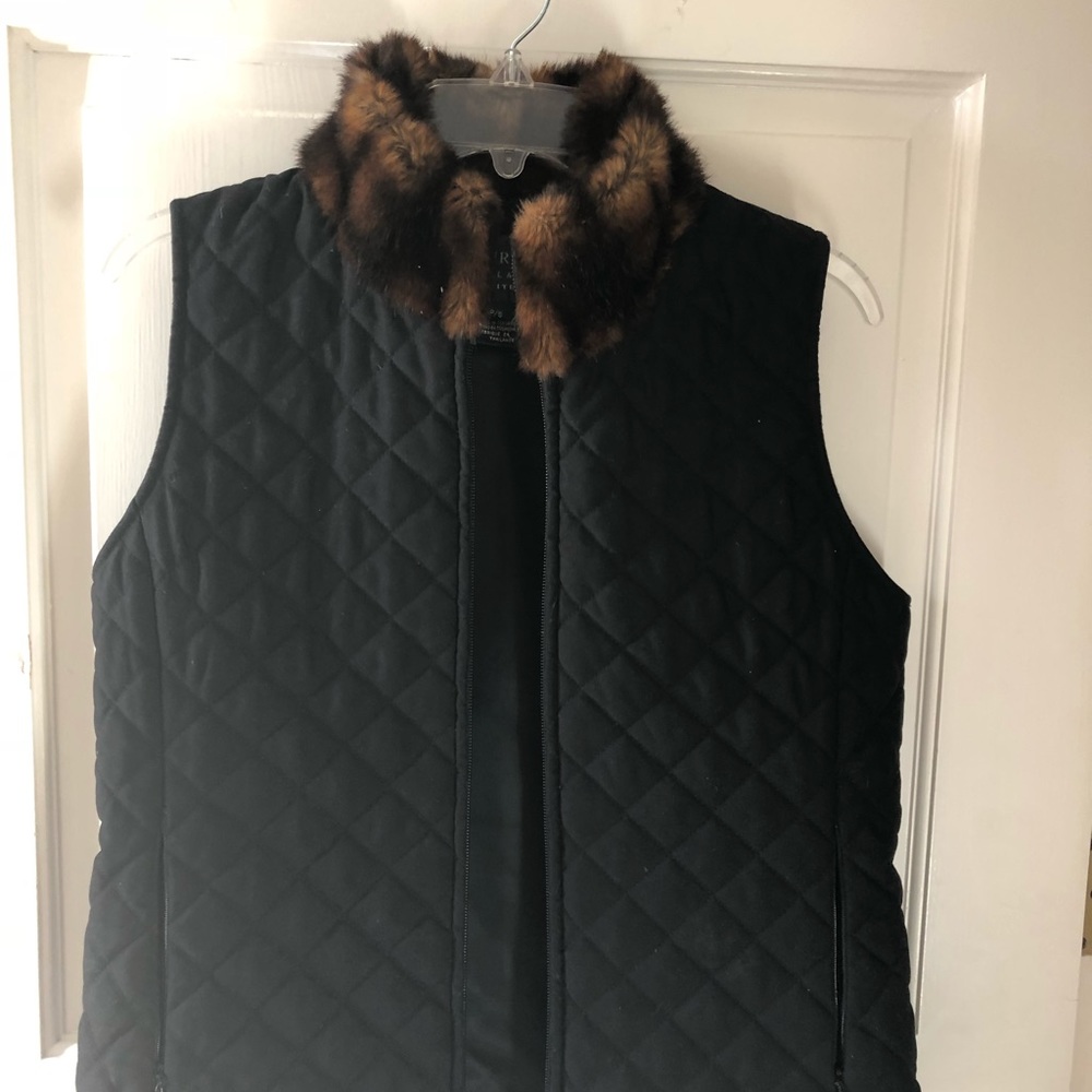 Ralph Lauren faux fur collared quilted VEST